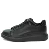 Alexander Mcqueen Men Black Sneakers With Logo Lettering On The Rear And Oversize Rubber Sole In Lea In Black