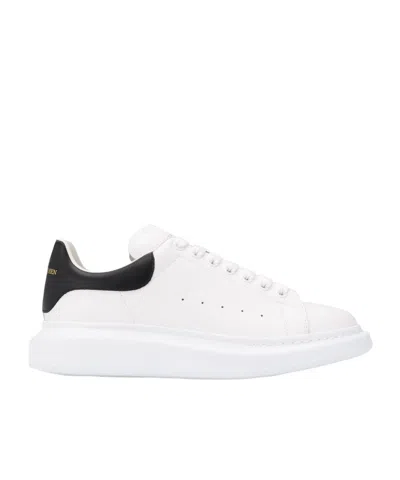 Alexander Mcqueen White And Black Low-top Sneakers With Chunky Sole And Contrasting Heel Tab In Leather Man In Multi