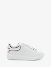 Alexander Mcqueen Chunky Leather Sneakers Featuring Perforated Profiles In White