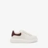 Alexander Mcqueen White Low-top Sneakers With Chunky Sole And Contrasting Heel Tab In Leather Man In Brown