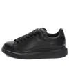 Alexander Mcqueen Oversize Leather Low-top Sneakers In Black