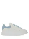 Alexander Mcqueen White And Light Blue Leather Sneakers In White