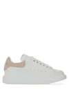 Alexander Mcqueen Oversized Leather Sneakers With Chunky Sole And Logo Detail In White