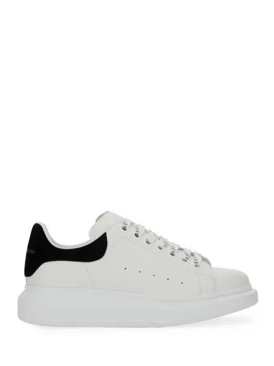 Alexander Mcqueen Black And White Low Top Sneakers With Logo Lettering On The Tongue And Contrasting Heel With Logo Le In Neutral