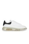 Alexander Mcqueen Men Oversized Leather Sneakers In White & Black