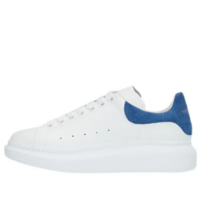 Alexander Mcqueen Oversized Sneaker 'white Blue Crocodile'