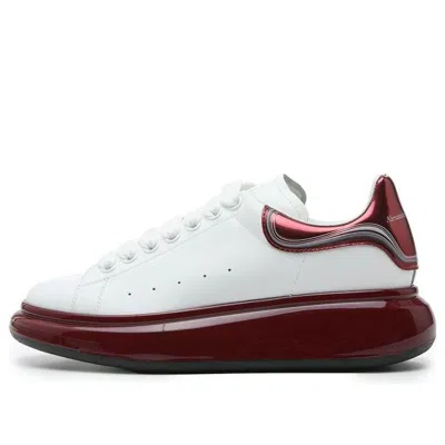 Alexander Mcqueen Oversized Sneaker 'white Burgundy Metallic' In Multi