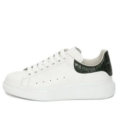 Alexander Mcqueen Oversized Sneaker 'white Forest Green Crocodile'