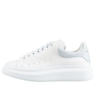 Alexander Mcqueen Oversized Sneaker 'white Light Blue Crocodile' In Multi