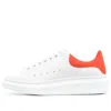 Alexander Mcqueen Men White Low Top Sneakers With Contrasting Heel With Embossed Logo Lettering In L In White