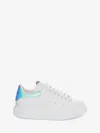 Alexander Mcqueen Oversized Contrast-heel Low-top Sneakers In White/shock Pink