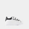 Alexander Mcqueen Larry Velcro Sneakers In White