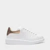 Alexander Mcqueen Metallic Oversized Low-top Sneakers In White