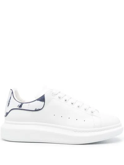 Alexander Mcqueen Oversized Leather Sneakers In White