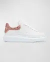 Alexander Mcqueen Crystal-embellished Flatform Sneakers In 8793 White/new Cherry Blossom