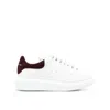Alexander Mcqueen White Leather Sneakers With Chocolate Leather Heel