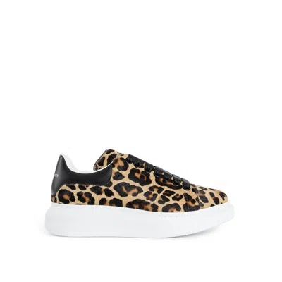 Alexander Mcqueen Leopard Print Oversize Sneakers In Brown