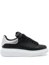 ALEXANDER MCQUEEN OVERSIZED SNEAKERS IN BLACK AND SILVER