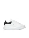 Alexander Mcqueen Oversized Sneakers In Leather With Contrasting Heel Tab In White Black