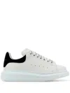 Alexander Mcqueen Oversize Sneakers In White And Beige Calf Leather In White