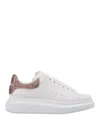 Alexander Mcqueen Crystal-embellished Flatform Sneakers In White