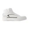 Alexander Mcqueen High-top Sneakers With Perforated Side Panels In Multi