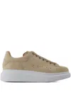 Alexander Mcqueen Suede And Leather Exaggerated-sole Sneakers In Neutrals