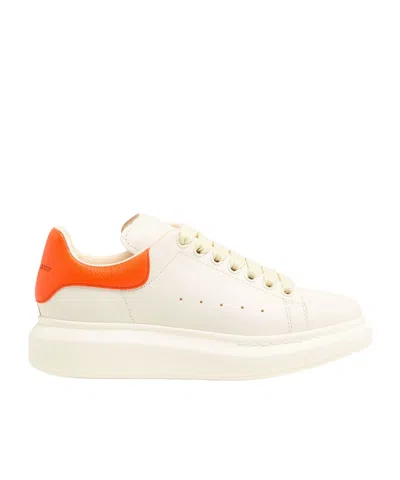 Alexander Mcqueen Oversized Sneakers In Off White/orange
