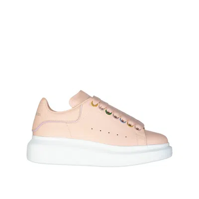 Alexander Mcqueen Oversized Leather Sneaker In Pink