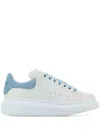 Alexander Mcqueen White And Light Blue Leather Sneakers