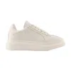 Alexander Mcqueen White Sneakers With Logo Patch On The Tongue And Embossed Logo On The Heel In Leather Woman In White
