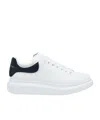 Alexander Mcqueen Oversized Calf Leather Sneakers With Chunky Rubber Sole In White