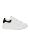 Alexander Mcqueen Oversize Sneakers In White And Beige Calf Leather In White