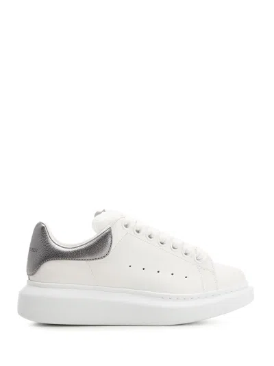 Alexander Mcqueen Oversized Sneakers With Black Heel In White