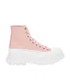 Alexander Mcqueen Oversized-sole Ankle Boots In Pink