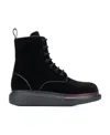Alexander Mcqueen Oversized Sole Boots In Black
