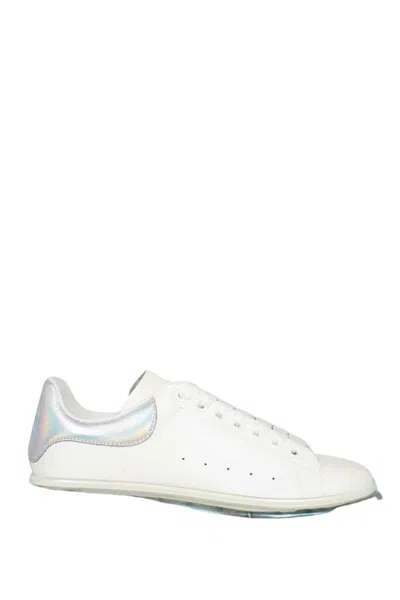Alexander Mcqueen Oversized Sole Silver Sneaker In White