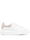 Alexander Mcqueen Oversized Leather Sneakers With Chunky Sole And Logo Detail In White