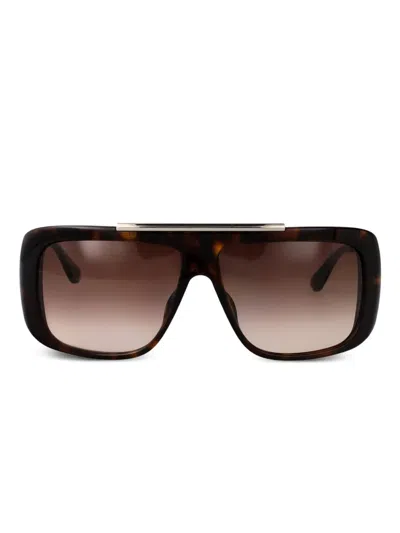 Alexander Mcqueen Oversized Square Sunglasses In Brown