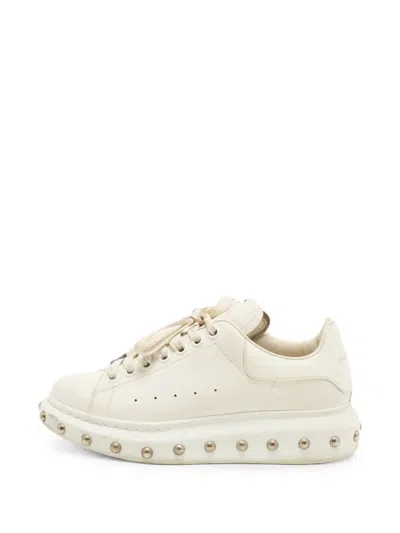 Pre-owned Alexander Mcqueen Oversized Studded Sneakers In White