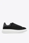 Alexander Mcqueen Mcqueen Grainy Leather Oversize Sneaker In Black