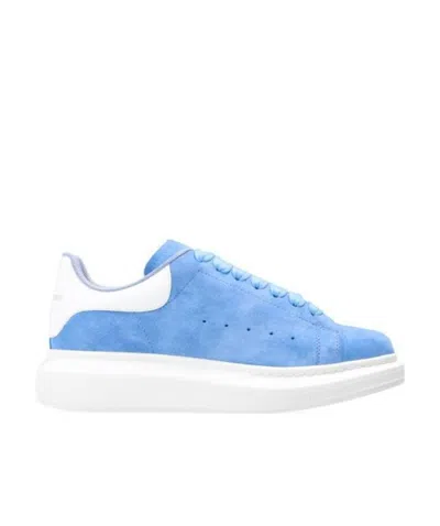Alexander Mcqueen Oversized Suede Sneakers In Blue