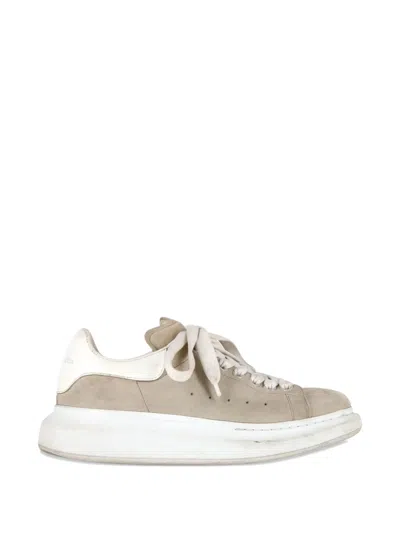 Pre-owned Alexander Mcqueen Oversized Suede Sneakers In Gray
