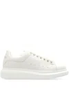 Alexander Mcqueen Leather Exaggerated-sole Sneakers In White
