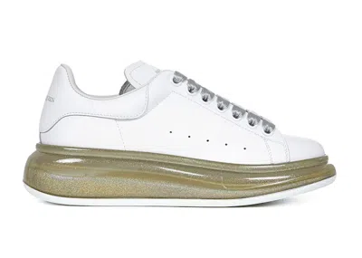 Pre-owned Alexander Mcqueen Oversized Translucent (women's) Sneakers In White/gold In Multi