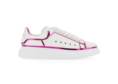 Pre-owned Alexander Mcqueen Oversized Trim (women's) Sneakers In White/printer Pink