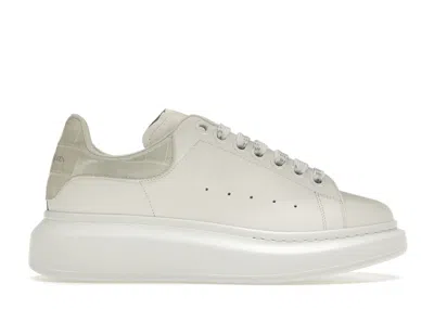 Pre-owned Alexander Mcqueen Oversized White Croc (women's) Sneakers In Whitecroc