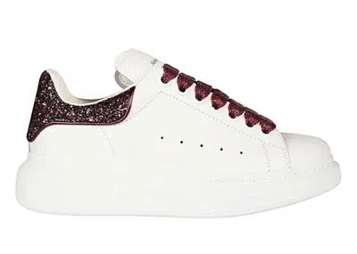 Pre-owned Alexander Mcqueen Oversized (women's) Sneakers In White Rose Glitter