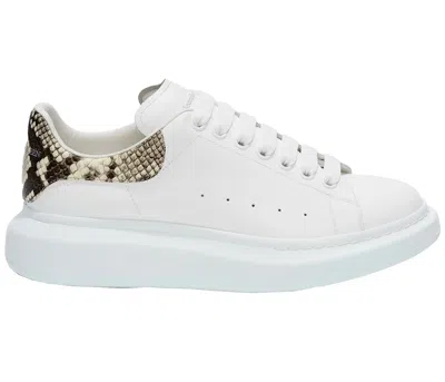 Pre-owned Alexander Mcqueen Oversized (women's) Sneakers In White/natural Python