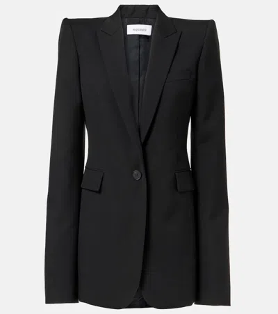 Alexander Mcqueen Upside-down Lapel Jacket In Black